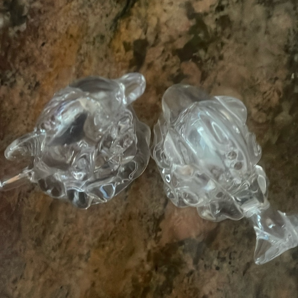 Lennox fine crystal dolphin salt and pepper shakers